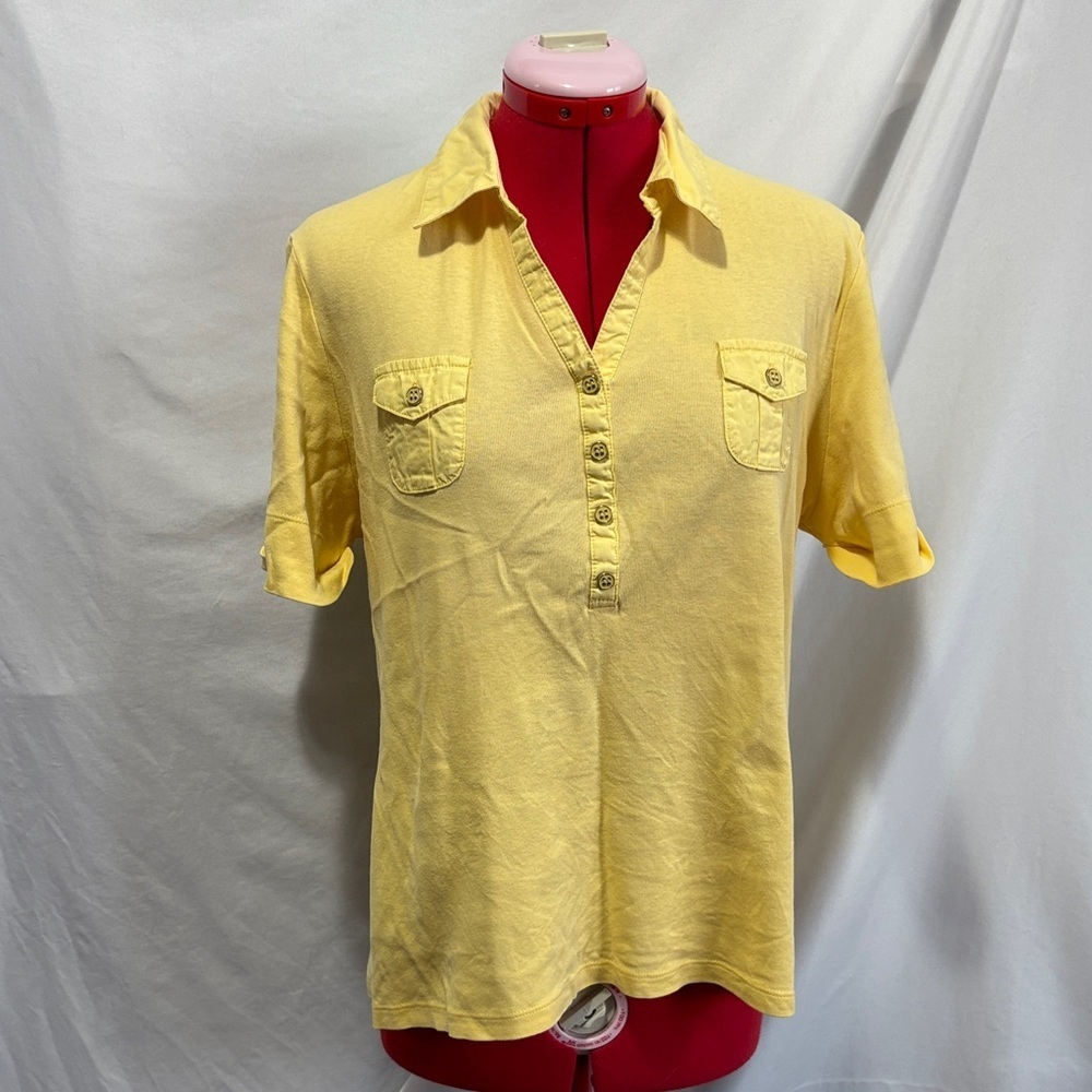 Karen Scott Yellow Short Sleeve Tee Mm329